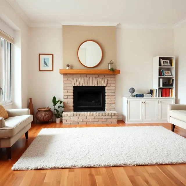 Bright, showing-ready living room after a real estate cleaning